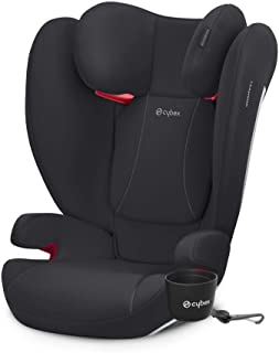 Photo 1 of CYBEX Solution B-Fix High Back Booster Seat, Lightweight Booster Seat, Secure Latch Installation, Linear Side Impact Protection, 12-Position Adjustable Headrest, for Kids 40-120 Lbs, Volcano Black
