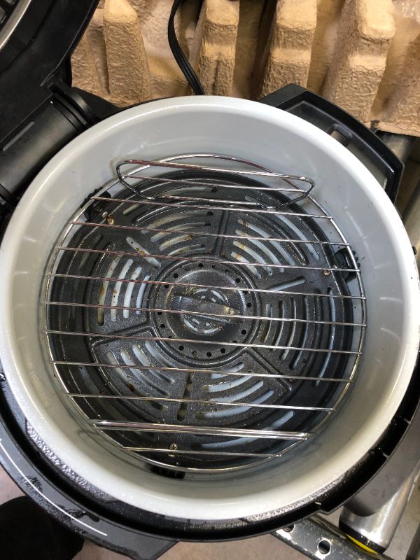 Photo 5 of Ninja OS101 Foodi 9-in-1 Pressure Cooker and Air Fryer with Nesting Broil Rack, 5 Quart, Stainless Steel
(ITEM IS DIRTY)
