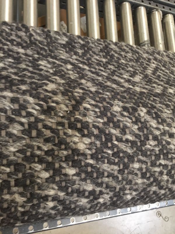 Photo 3 of 7'x10' Chunky Knit Rug Wool Woven Charcoal - Project 62™