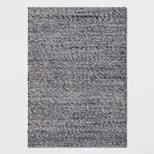 Photo 1 of 7'x10' Chunky Knit Rug Wool Woven Charcoal - Project 62™