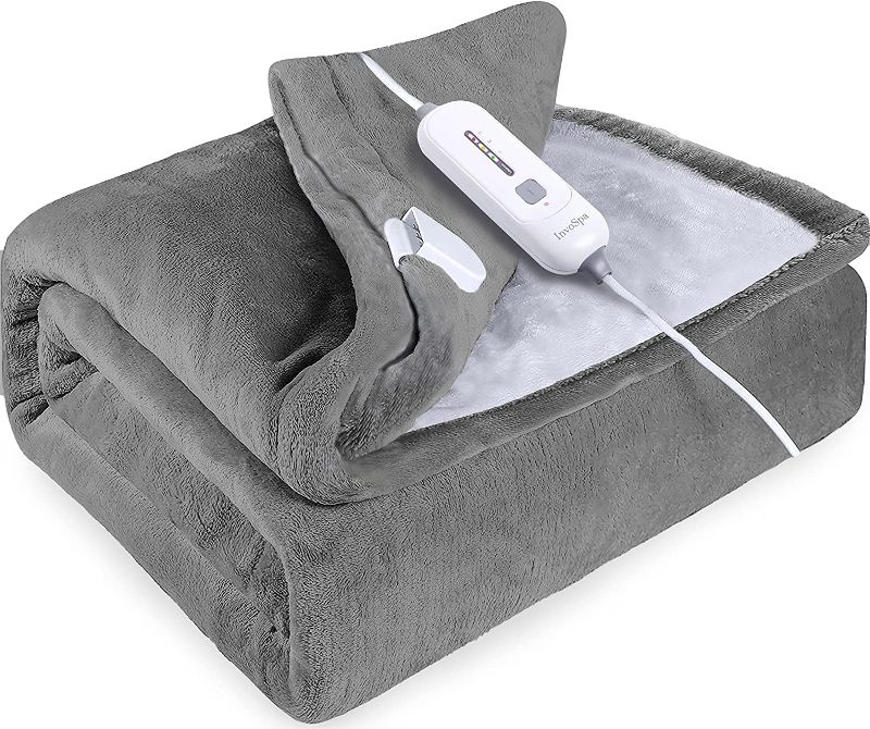 Photo 1 of Electric Throw Heated Blanket - 50" x 60" Fast Heating Blanket, with 3 Heat Levels, - Machine Washable Heated Throw Gift.
