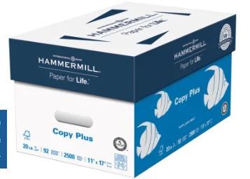 Photo 1 of Hammermill Copy Plus, 20 lb, 11 x 17 Inch, 92 Bright, 500 Sheets/1 Ream (105023)
