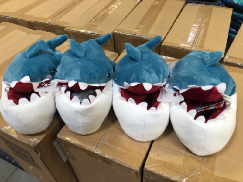 Photo 2 of Boys' Knox Shark Slippers - Cat & Jack™ Blue KIDS SIZE MEDIUM 2/3

