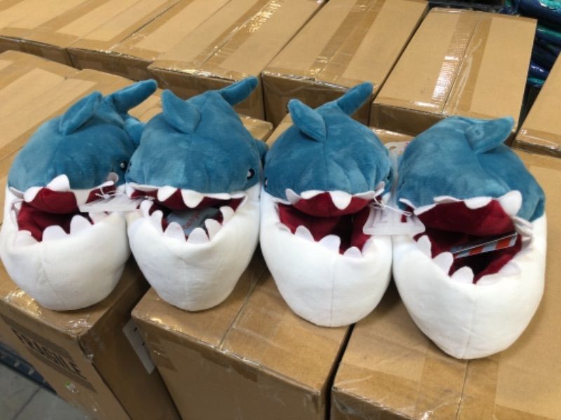 Photo 2 of Boys' Knox Shark Slippers - Cat & Jack™ Blue KIDS SIZE MEDIUM 2/3
