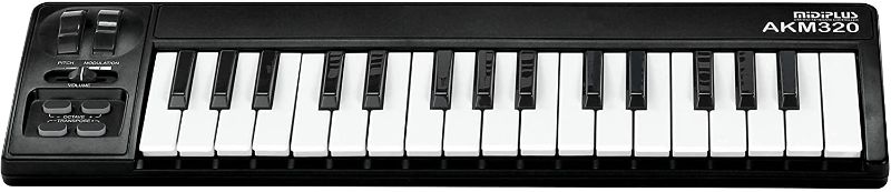 Photo 1 of MIDIPLUS AKM320 USB MIDI Keyboard Controller, Black, 32-key
