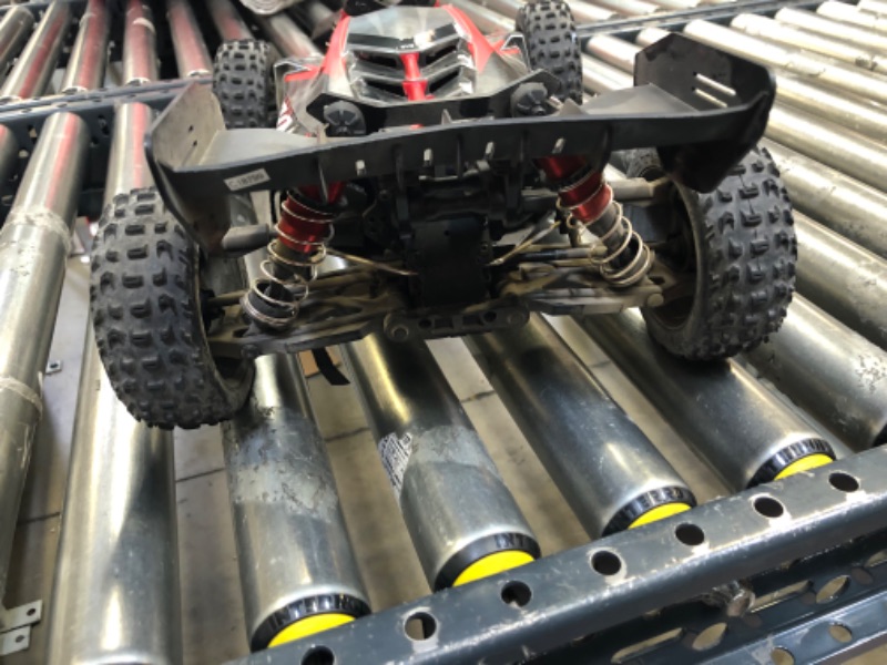 Photo 6 of ARRMA RC Car 1/8 Typhon 6S V5 4WD BLX Buggy with Spektrum Firma RTR, Black and Red,