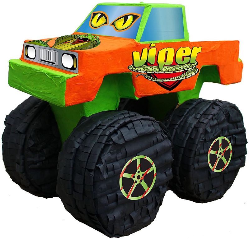 Photo 1 of Aztec Imports Pinatas Viper Monster Truck, Orange and Green
