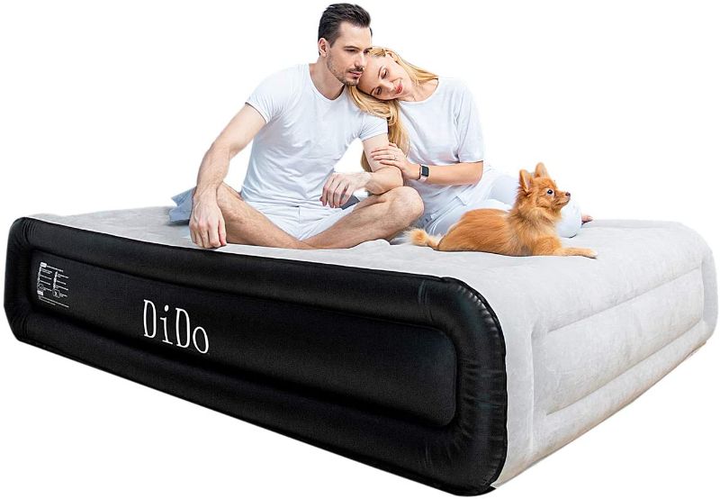 Photo 1 of DIDO Air Mattress with Built-in Pump, Queen Size Air Bed with Flocked Top and Sides, Elevated 18” Inflatable Bed Blow-up Bed for Guests
