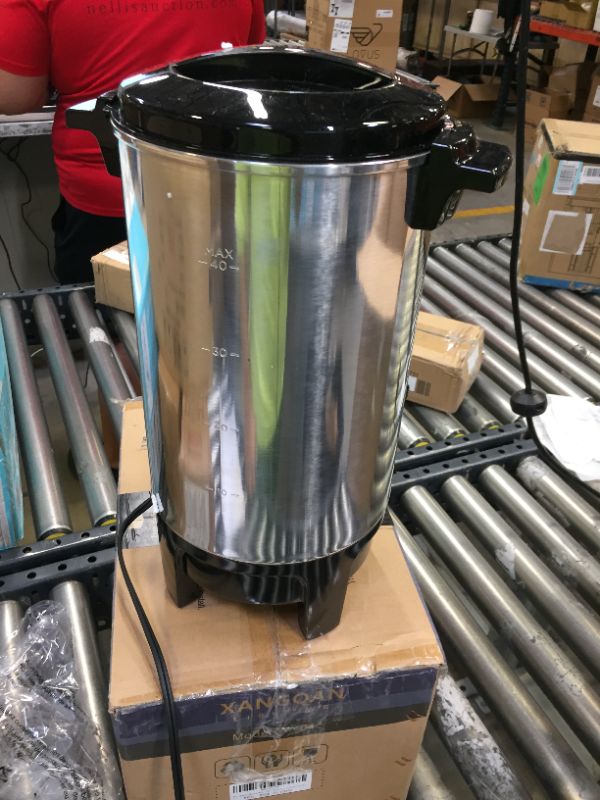 Photo 2 of AmazonCommercial Coffee Urn with 2 Spouts - Aluminum, 40 Cups/6 Liters
