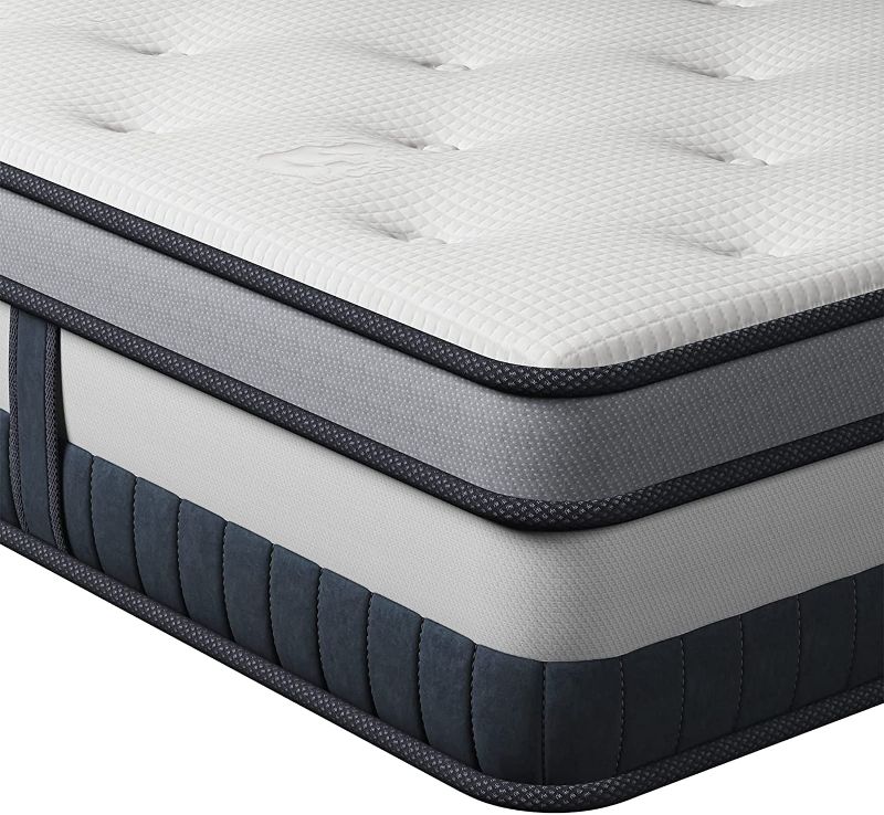 Photo 1 of Full Mattress - Vesgantti 11 Inch Innerspring Multilayer Hybrid Full Size Mattress - Ergonomic Design with Memory Foam and Pocket Spring Mattress Full Size - Box Top Series Medium Firm Feel
