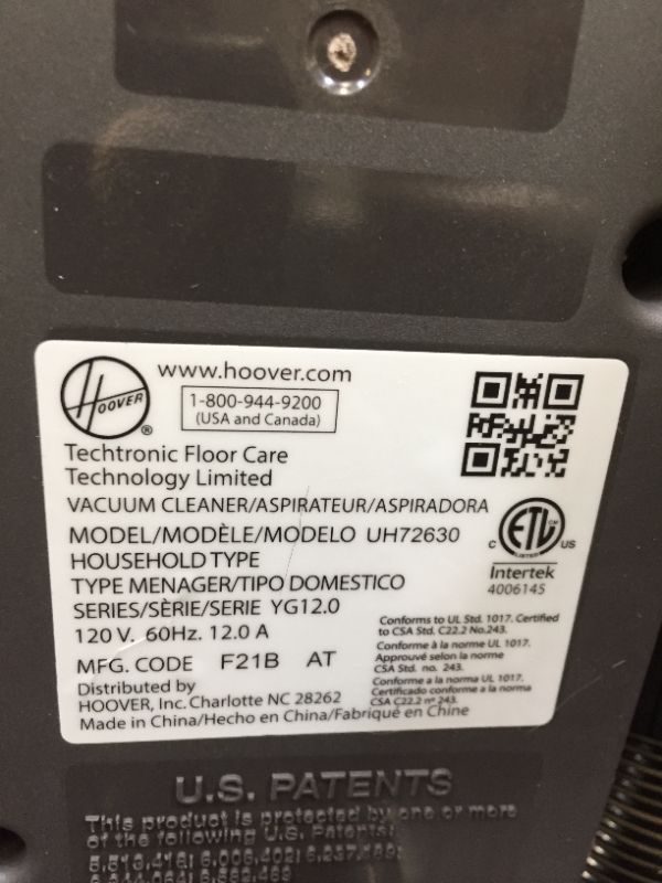 Photo 7 of Hoover WindTunnel 3 Max Performance Pet, Bagless Upright Vacuum Cleaner, HEPA Media Filtration, For Carpet and Hard Floor, UH72625, Red
