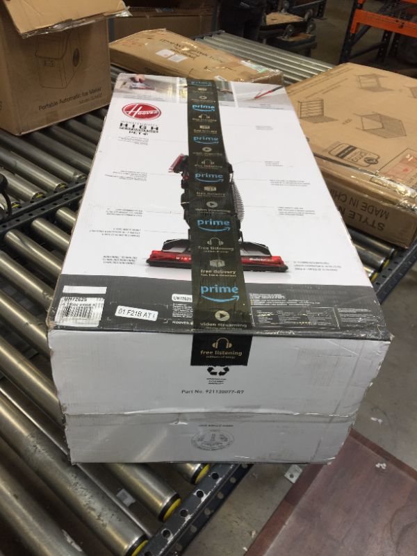 Photo 1 of Hoover WindTunnel 3 Max Performance Pet, Bagless Upright Vacuum Cleaner, HEPA Media Filtration, For Carpet and Hard Floor, UH72625, Red
