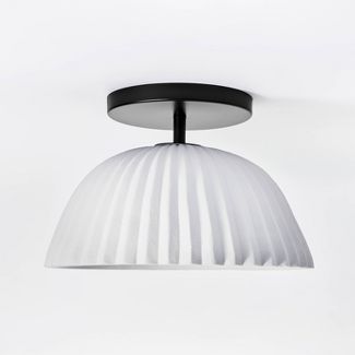 Photo 1 of Scalloped Semi-Flush Mount Ceiling Light Black - Threshold™ designed with Studio McGee

