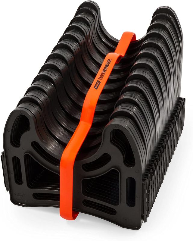 Photo 1 of Camco 20 Ft (43051) Sidewinder RV Sewer Hose Support, Made From Sturdy Lightweight Plastic, Holds Hoses in Place - No Need for Straps
