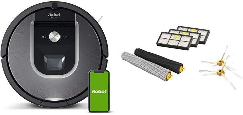 Photo 1 of iRobot Roomba 960 Robot Vacuum- Wi-Fi Connected Mapping, Works with Alexa, Ideal for Pet Hair, Carpets, Hard Floors,Black

