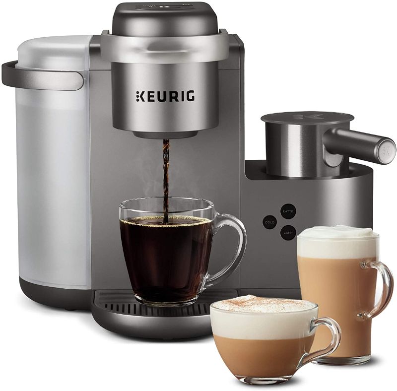 Photo 1 of Keurig K-Cafe Special Edition Single Serve K-Cup Pod Coffee, Latte and Cappuccino Maker, Comes with Dishwasher Safe Milk Frother, Shot Capability, Nickel
