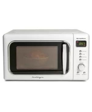 Photo 1 of Nostalgia CLMO7WH Classic Retro 0.7 Cu. Ft. 700-Watt Countertop Microwave Oven W
