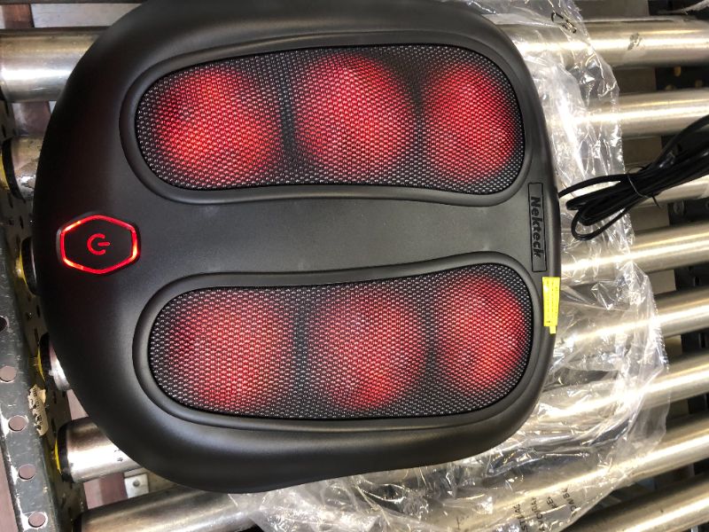 Photo 1 of Nekteck Foot Massager with Heat, Shiatsu Heated Electric Kneading Foot Massager Machine for Plantar Fasciitis, Built-in Infrared Heat Function and Power Cord
