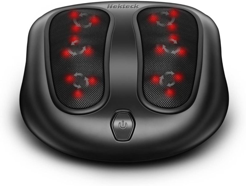 Photo 1 of Nekteck Foot Massager with Heat, Shiatsu Heated Electric Kneading Foot Massager Machine for Plantar Fasciitis, Built-in Infrared Heat Function and Power Cord
