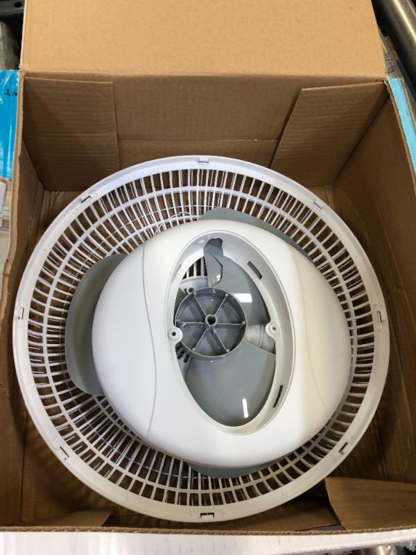 Photo 3 of Comfort Zone CZ121WT Quiet 3-Speed 12-inch Oscillating Table Fan with Adjustable Tilt
