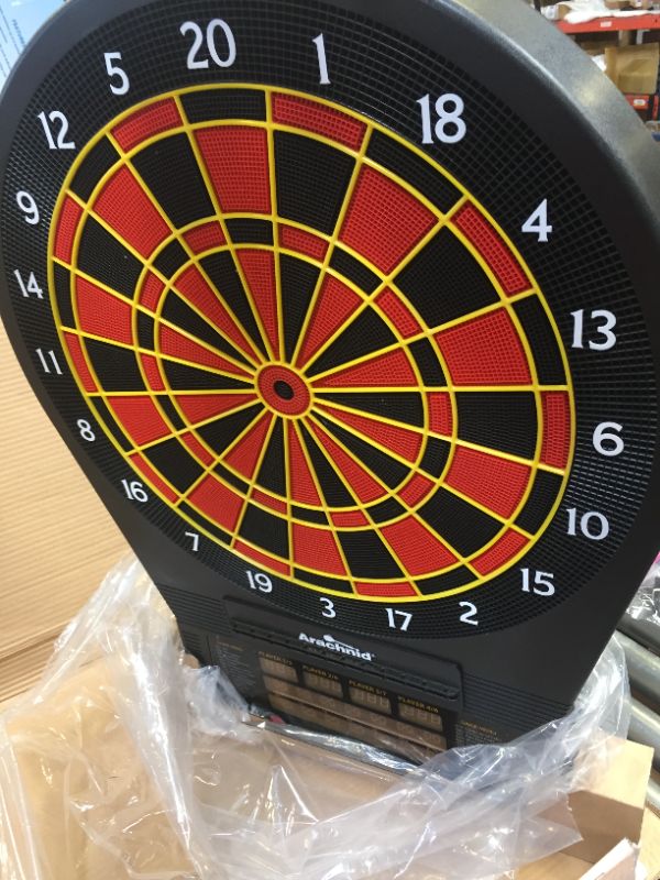 Photo 2 of Arachnid Cricket Pro 670 Tournament-Quality Dartboard with 35 Games and 318 Variations (6 Cricket Games) , Black
