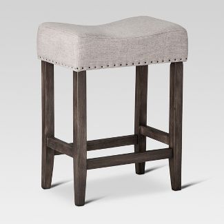 Photo 1 of 24" Rumford Saddle Counter Height Barstool with Wood Leg - Threshold™

