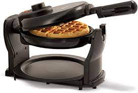 Photo 1 of BELLA Classic Rotating Non-Stick Belgian Waffle Maker, Perfect 1" Thick Waffles, PFOA Free Non Stick Coating & Removable Drip Tray for Easy Clean Up, Browning Control, Black
