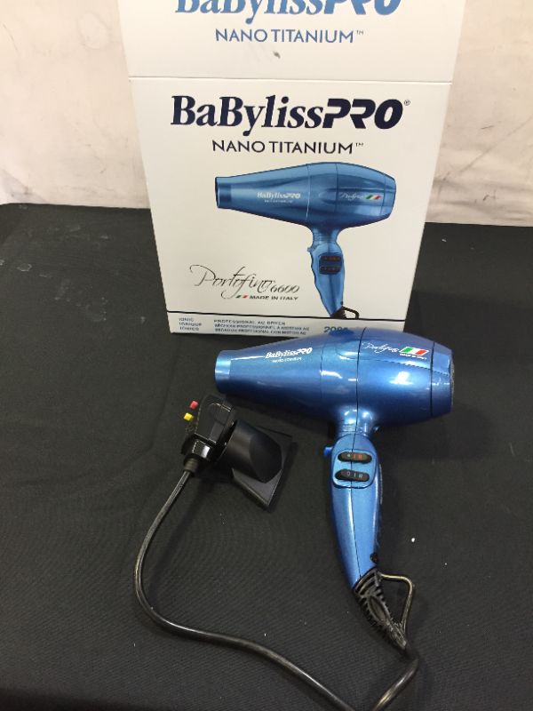 Photo 2 of Babyliss Pro Nano Titanium Portofino Dryer bntb6610 Blue