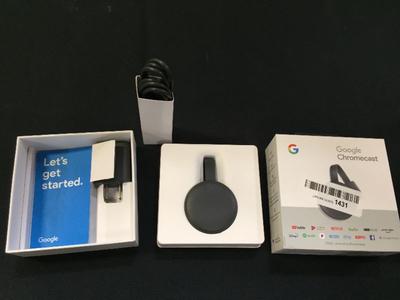 Photo 2 of Google Chromecast - Streaming Device with HDMI Cable - Stream Shows, Music, Photos, and Sports from Your Phone