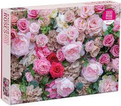 Photo 1 of English Roses 1000 Piece Puzzle from Galison - Beautiful Photographic Jigsaw Puzzle from James Ogilvy Featuring Roses and Hydrangeas, Challenging & Fun Puzzle for Adults, 27" x 20", Unique Gift Idea
(BOX OPEN POSSIBLY MISSING PIECES)