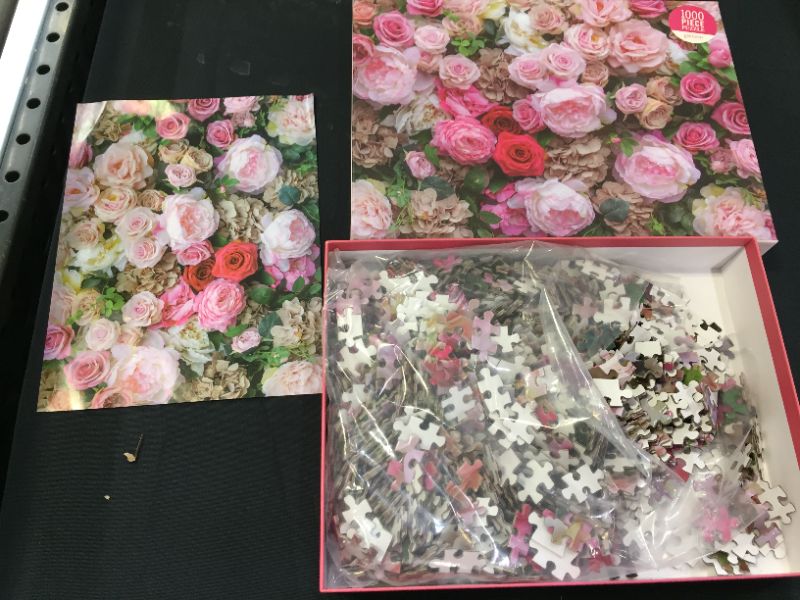 Photo 2 of English Roses 1000 Piece Puzzle from Galison - Beautiful Photographic Jigsaw Puzzle from James Ogilvy Featuring Roses and Hydrangeas, Challenging & Fun Puzzle for Adults, 27" x 20", Unique Gift Idea
(BOX OPEN POSSIBLY MISSING PIECES)