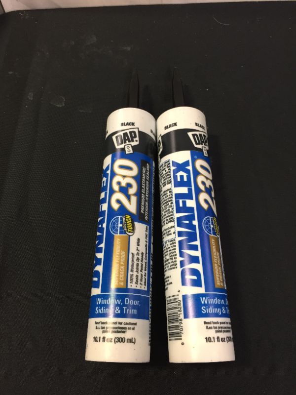 Photo 1 of 10.1 oz Dap 18280 Black Dynaflex 230 Premium Window, Door, and Trim Sealant 2 PACK