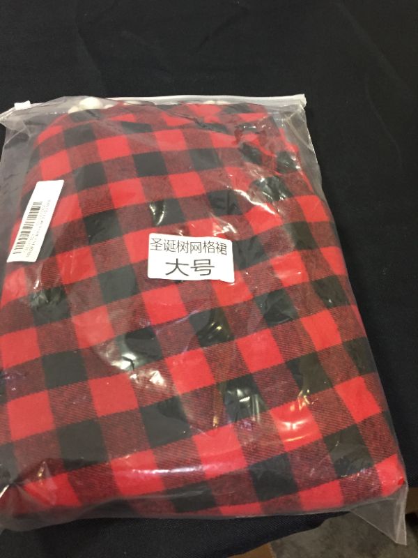 Photo 2 of 48In Christmas Tree Skirt Red and Black Buffalo Check Plaid Tree Skirt with Snowflake Edge, Winter New Year House Decoration Supplies for Christmas Holiday Party Gift Giving (Christmas Tree Skirt#3)
