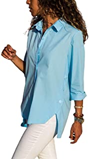 Photo 1 of Juybenmu Womens Long Sleeve Button Down Cotton Shirt Loose Fit Collar Casual Shirt Blouse
SMALL