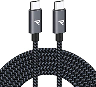 Photo 1 of RAMPOW 60W USB C to USB C Cable 10ft - PD Fast Charging USB C Cable - Braided Type C to Type C Cable for MacBook Air/Pro 13'',iPad Pro 2020/2018,Samsung S20/Note 20,Google Pixel 2/3/4 etc - Space Gray
