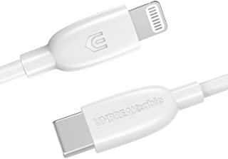Photo 1 of UNBREAKcable USB C to Lightning Cable [3ft Apple MFi Certified] Fast Charging Cord Compatible with iPhone 13 12/Pro Max/Pro/mini/11/XR/XS Max/XS/X/8 and More, Supports Power Delivery-White
