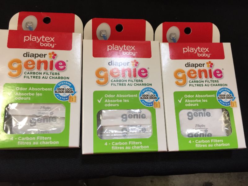 Photo 2 of Diaper Genie Playtex Carbon Filter Refill Tray for Diaper Pails, 4 Count
4 Count (Pack of 3)