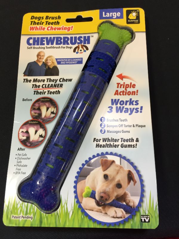 Photo 2 of Chew Brush As Seen On TV For Dog Blue Self Brushing Toothbrush 1 pk