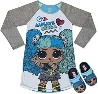 Photo 1 of L.O.L Surprise! Girls Pajama Set, Dorm PJs with Slippers, Rocker Diva MC Swag Opal Q.T. Pearl Q.T
SIZE 10-12