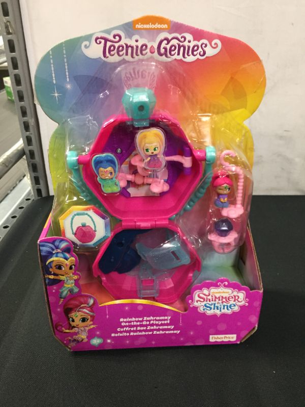 Photo 2 of Fisher-Price Nickelodeon Shimmer & Shine, Teenie Genies Rainbow Zahramay On-the-Go Playset
