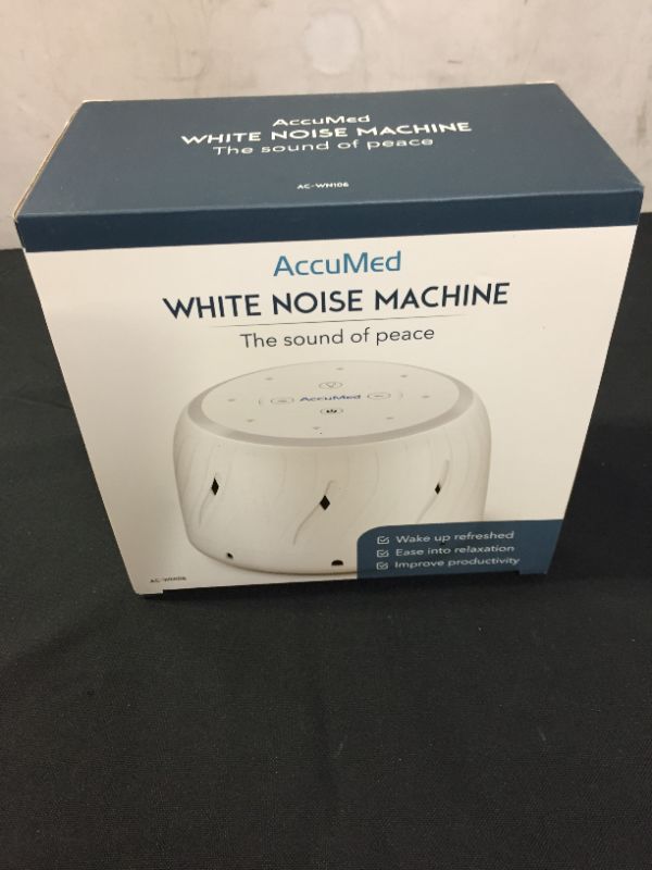 Photo 2 of AccuMed White Noise Machine for Sleeping, Baby, with Natural Fan, Night Light, Variable Volume - High Fidelity Sound Machine for Office Privacy, Sleep, Relaxation, Travel Portable (AC-WN106) White
1 Count (Pack of 1)