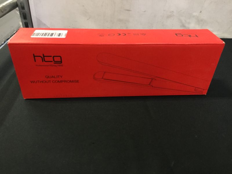 Photo 2 of HTG Professional Hair Straightener 1 inch Flat Iron Ceramic Tourmaline Plates MCH Heating Tech with Infrared & Ionic Dual Voltage
1 Count (Pack of 1) FACTORY SEALED, BRAND NEW