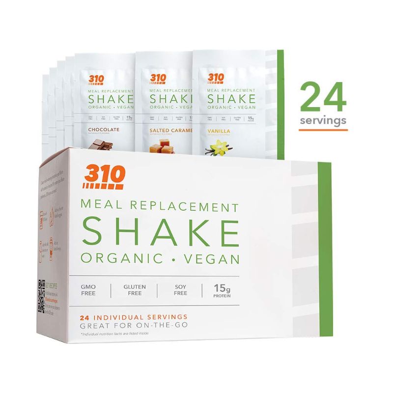 Photo 1 of 24 CT Organic Shake Box - Vegan Plant Protein Powder and Meal Replacement Shake - By 310 Nutrition - Gluten, Dairy and Soy Free - 0g of Sugar | Keto and Paleo Friendly (Variety)
EXP APRIL 2023 (MINOR DAMAGES TO PACKAGING)