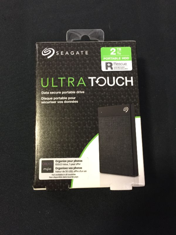 Photo 4 of Seagate Ultra Touch HDD 2TB External Hard Drive – Black USB-C USB 3.0 FACTORY SEALED 