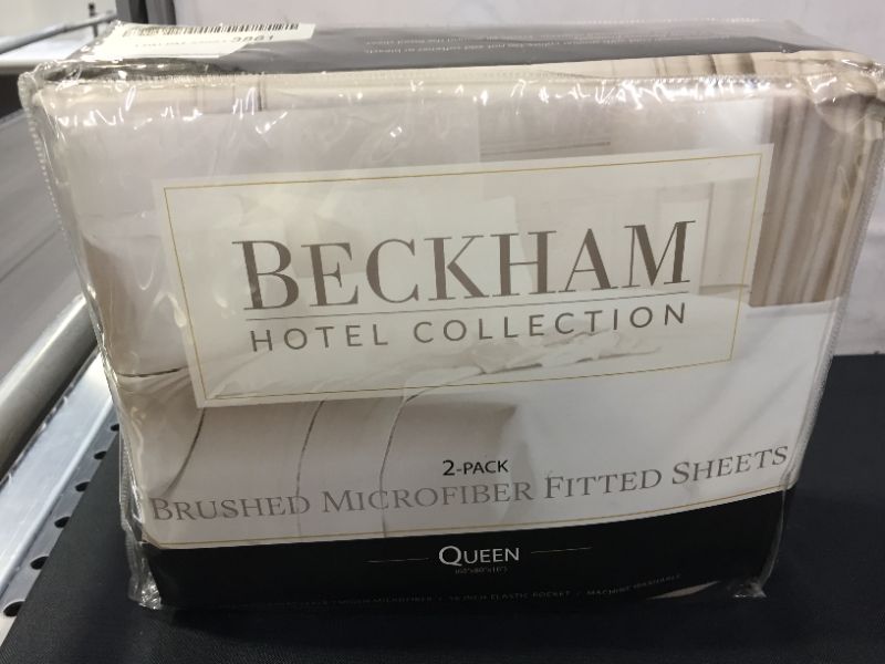 Photo 1 of 2 PAK BRUSHED MICROFIBER FITTED SHEETS QUEEN SIZE