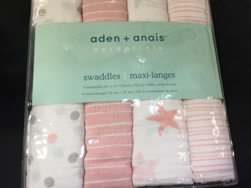 Photo 2 of aden + anais Essentials Swaddle Blanket, Muslin Blankets for Girls & Boys, Baby Receiving Swaddles, Newborn Gifts, Infant Shower Items, Toddler Gift, Wearable Swaddling Set, 4 Pack, Doll
