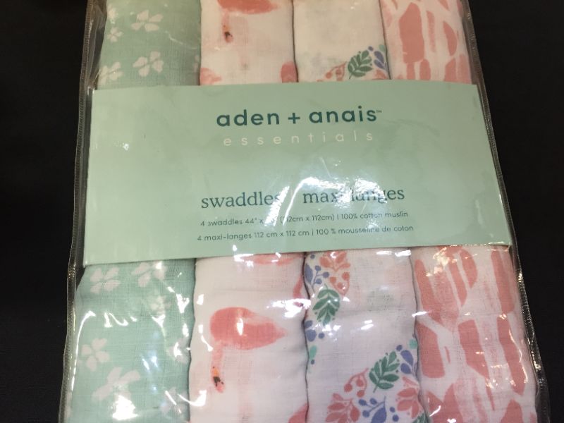 Photo 2 of aden + anais Essentials Swaddle Blanket, Muslin Blankets for Girls & Boys, Baby Receiving Swaddles, Newborn Gifts, Infant Shower Items, Toddler Gift, Wearable Swaddling Set, 4 Pack, Doll
