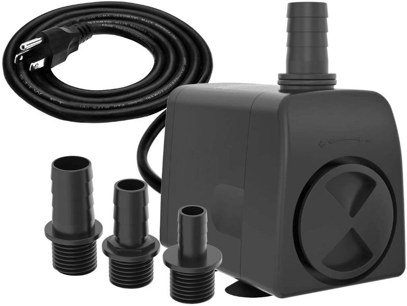 Photo 1 of Knifel Submersible Pump 550GPH Ultra Quiet with Dry Burning Protection 6.5ft High Lift for Fountains, Hydroponics, Ponds, Aquariums & More……

