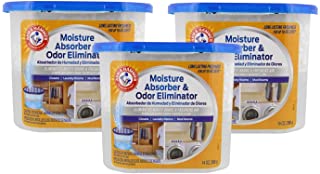 Photo 1 of Arm & Hammer Moisture Absorber & Odor Eliminator 14oz Tub, 3 Pack - Eliminates Musty Odors & Freshens Air for Closets, Laundry rooms, Mud Rooms, white
