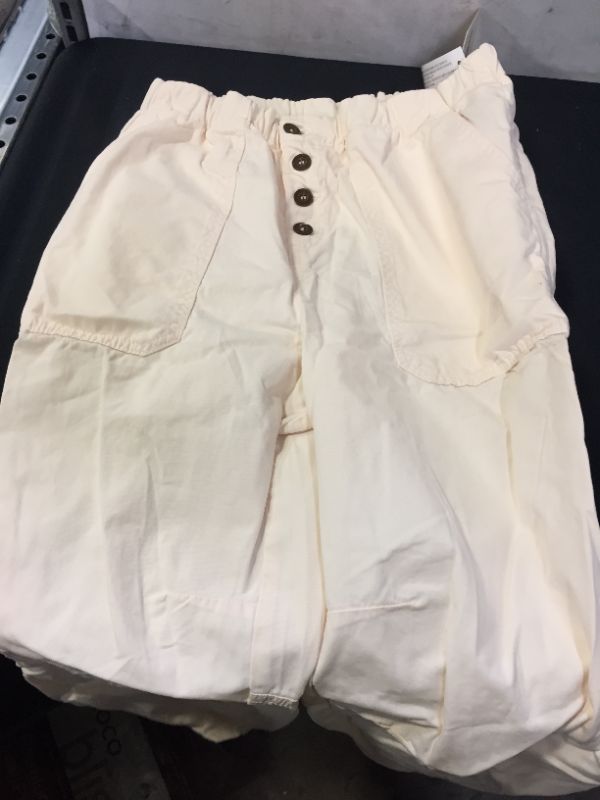 Photo 2 of FREE PEOPLE Womens Ivory High Waist Pants L 
